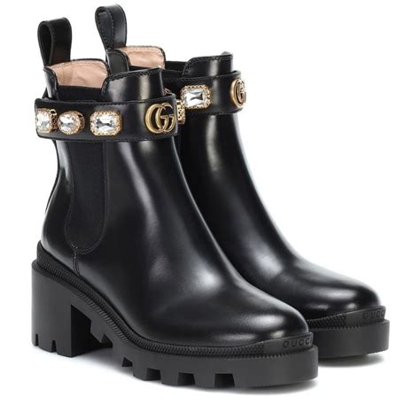 gucci shearling lined boots|Gucci ankle boots.